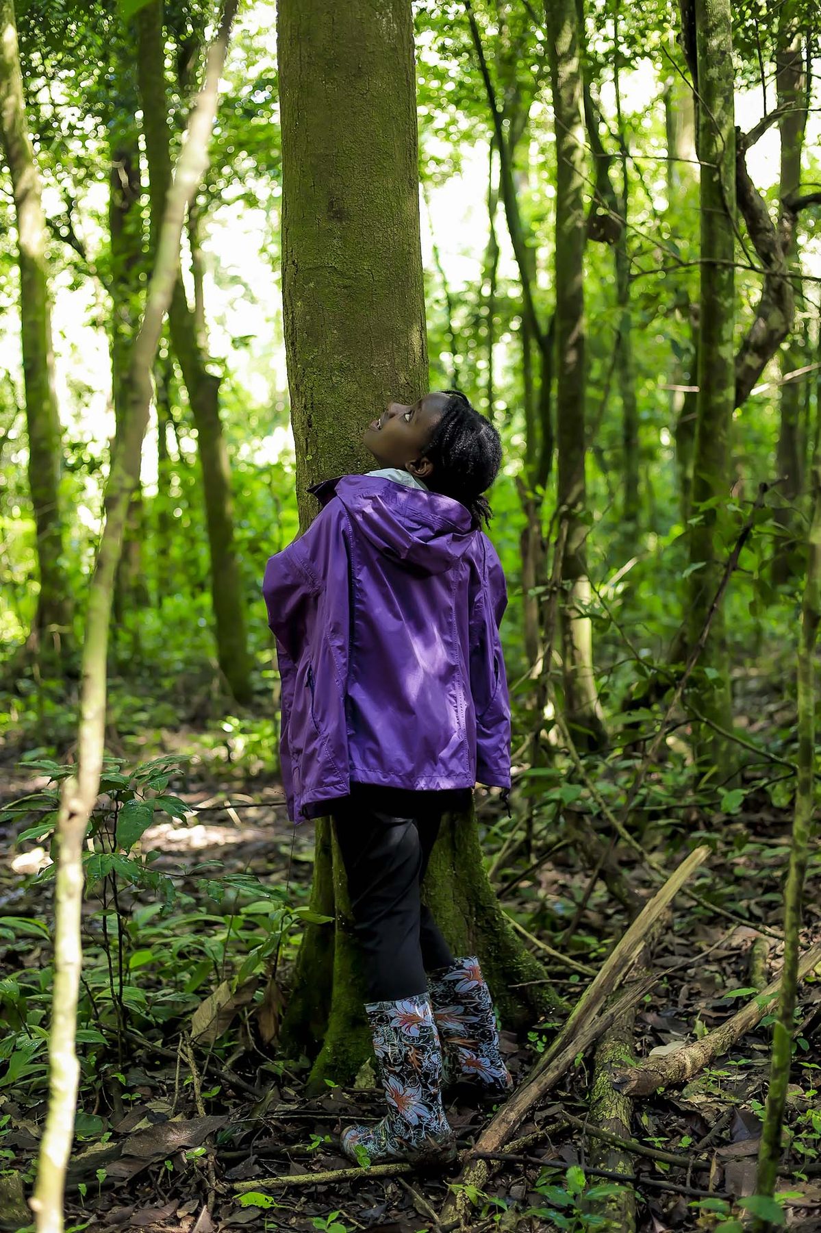 Young conservation champion in the forest